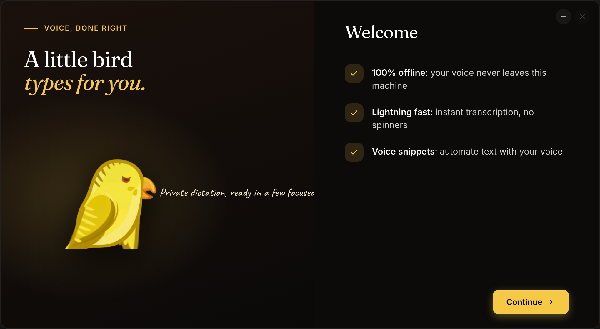 The onboarding wizard welcome step